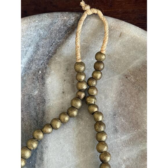 Vintage African Brass Bead Strand - Picture 1 of 4